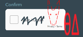 human verification prompt thats scribbled out and i made some ASCII-ish art of a dragon